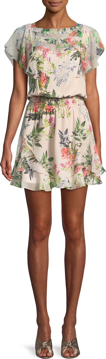 Parker Acadia Floral Combo Mini Dress
