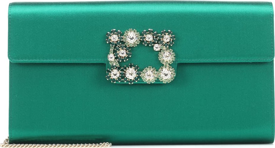 Roger Vivier Evening Envelope satin clutch