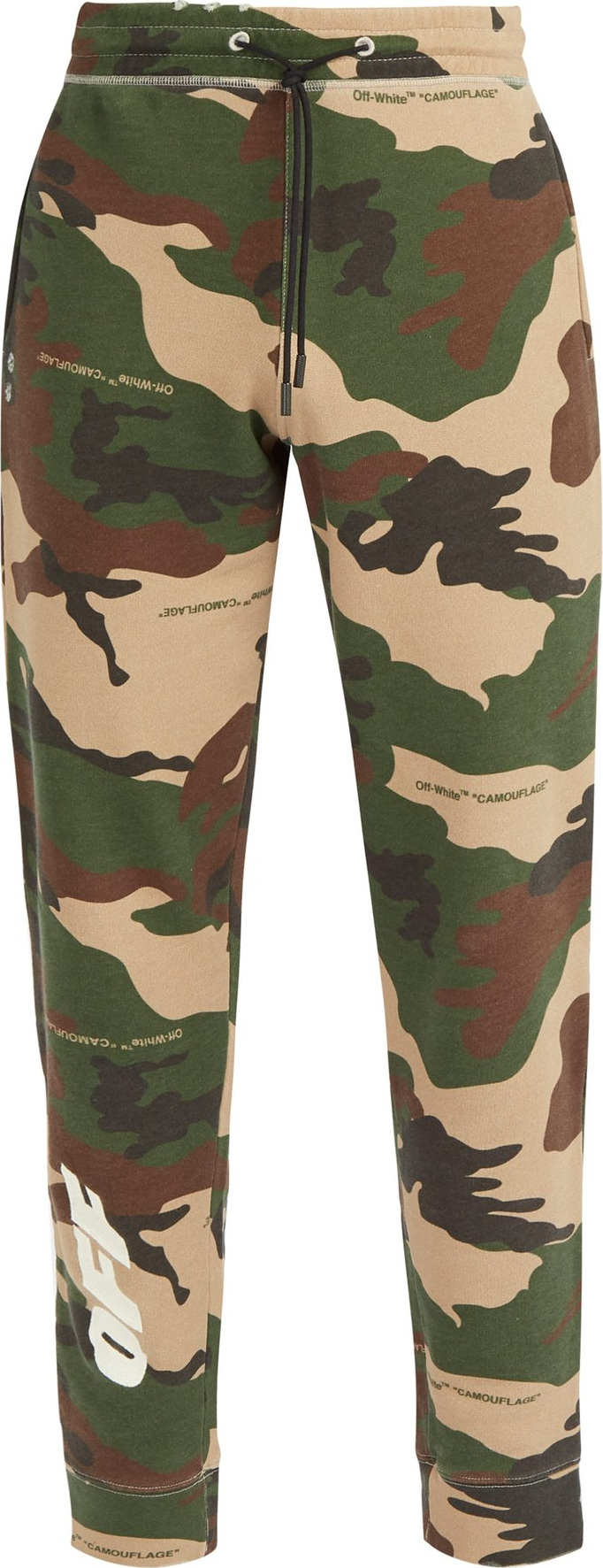 Off White Camouflage and logo-print track pants