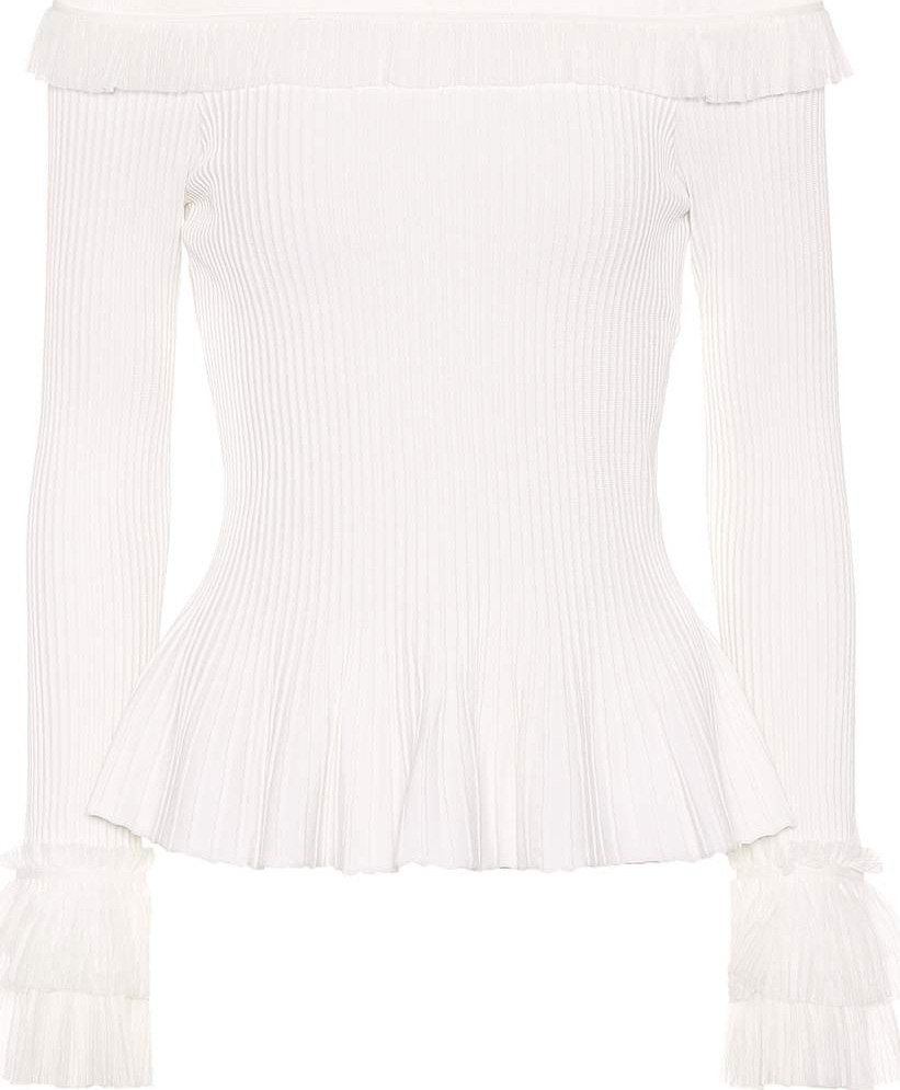 Jonathan Simkhai Ruffled off-the-shoulder top