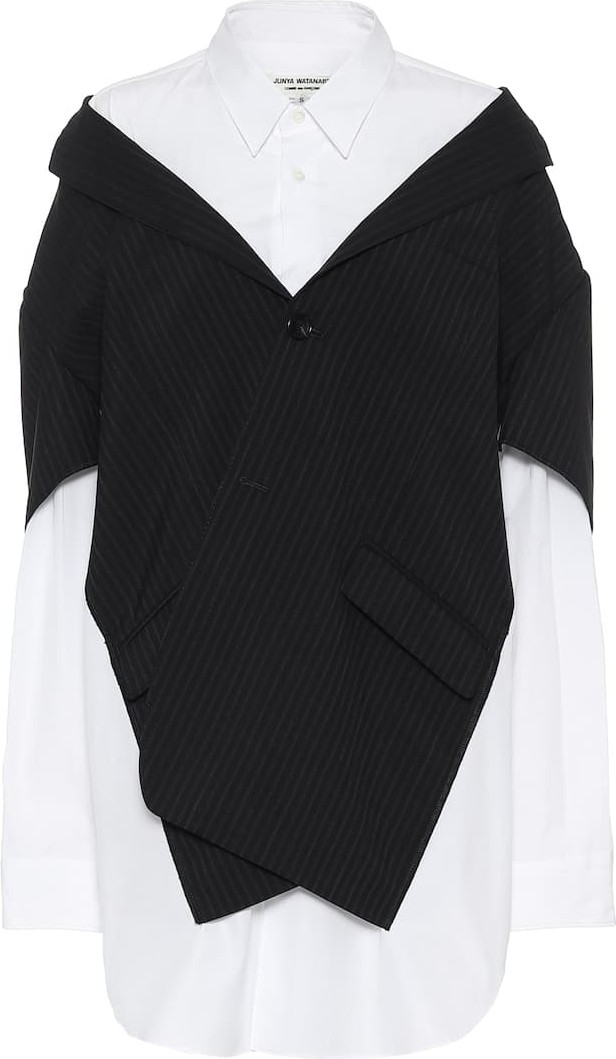 Junya Watanabe Cotton pinstripe blazer shirt