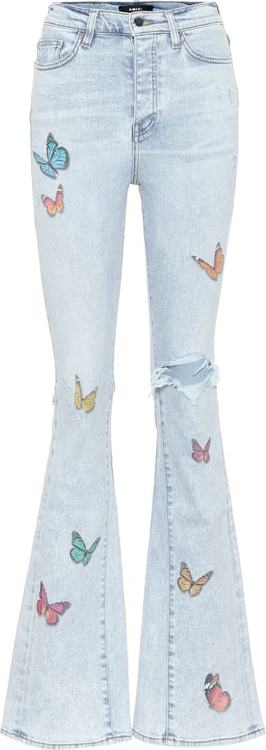 Amiri High-rise printed jeans