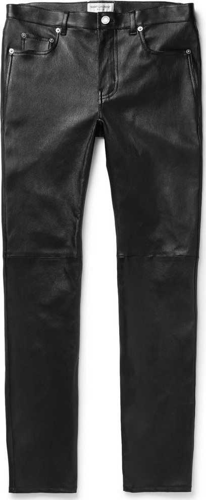 Saint Laurent Skinny-Fit Leather Trousers