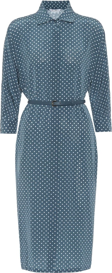 Max Mara Garibo polka-dot silk shirt dress
