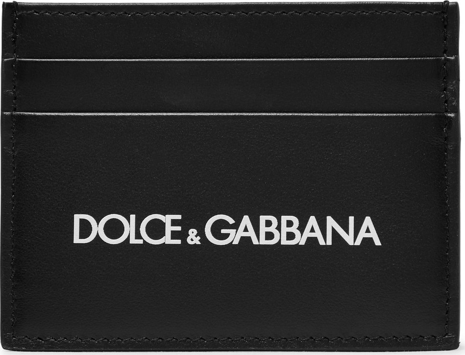 Dolce & Gabbana Logo-Print Leather Cardholder