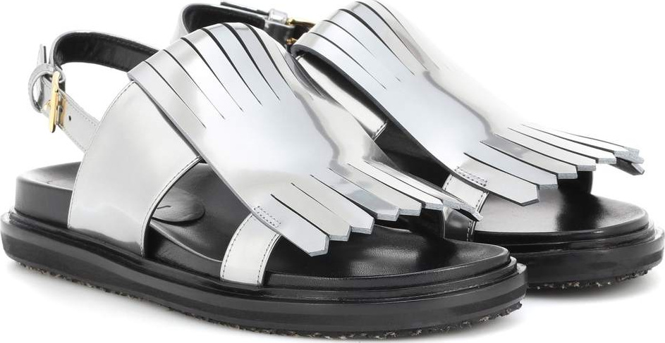 Marni Metallic leather sandals