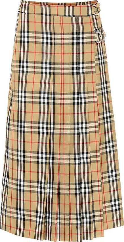 Burberry London England Check wool skirt