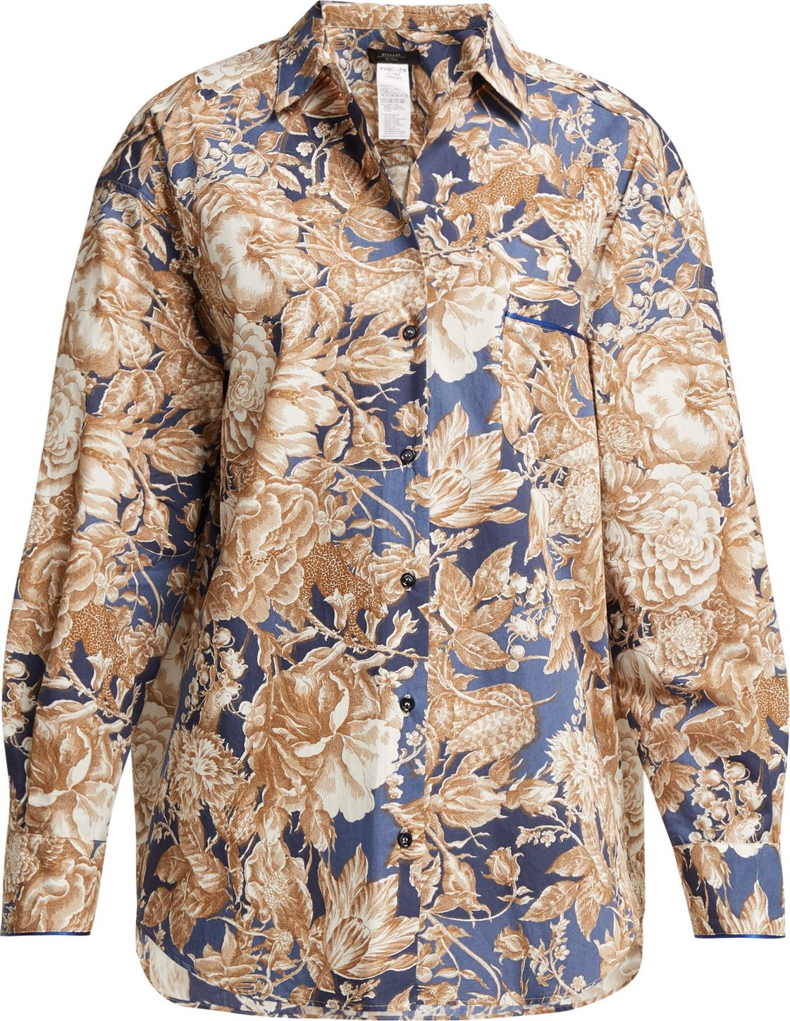 Weekend Max Mara Oversized jungle-print cotton shirt