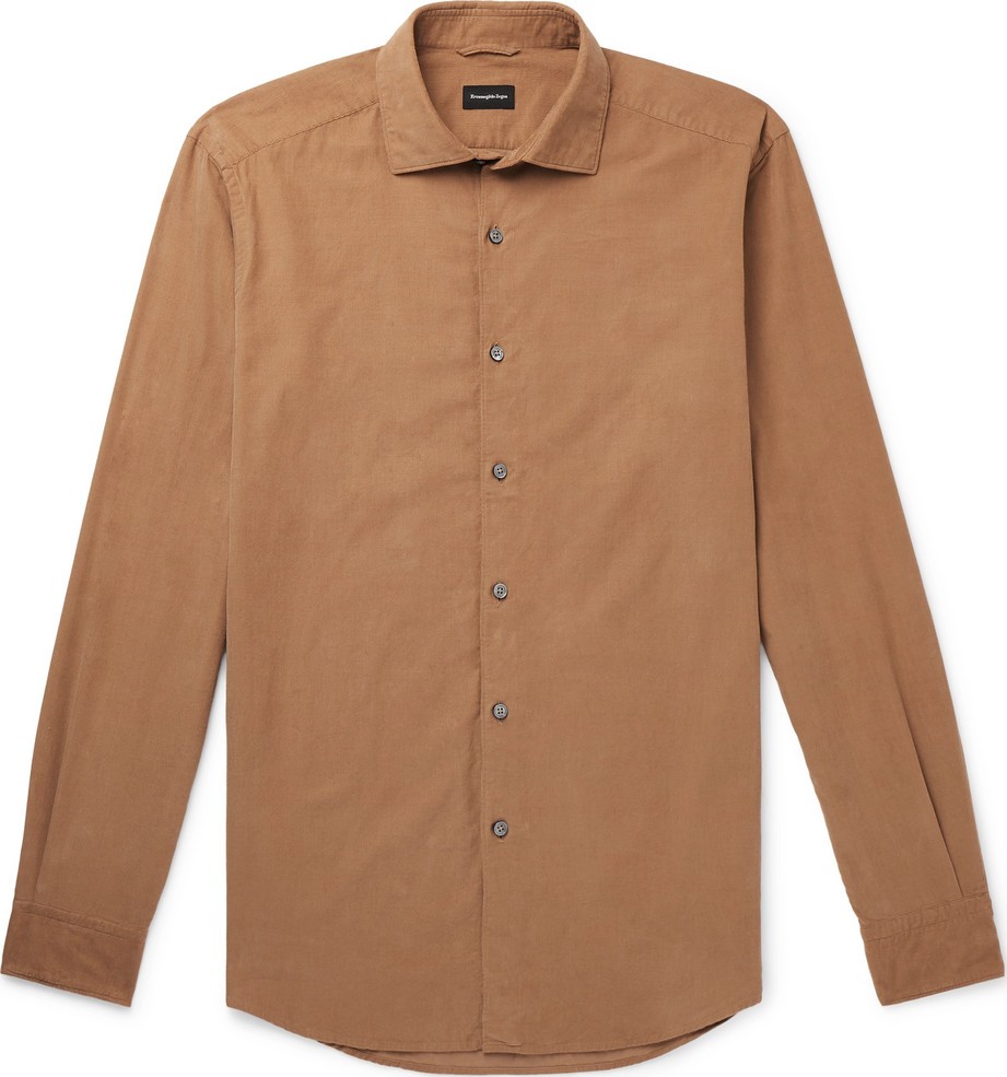 Ermenegildo Zegna Slim-Fit Cotton-Corduroy Shirt