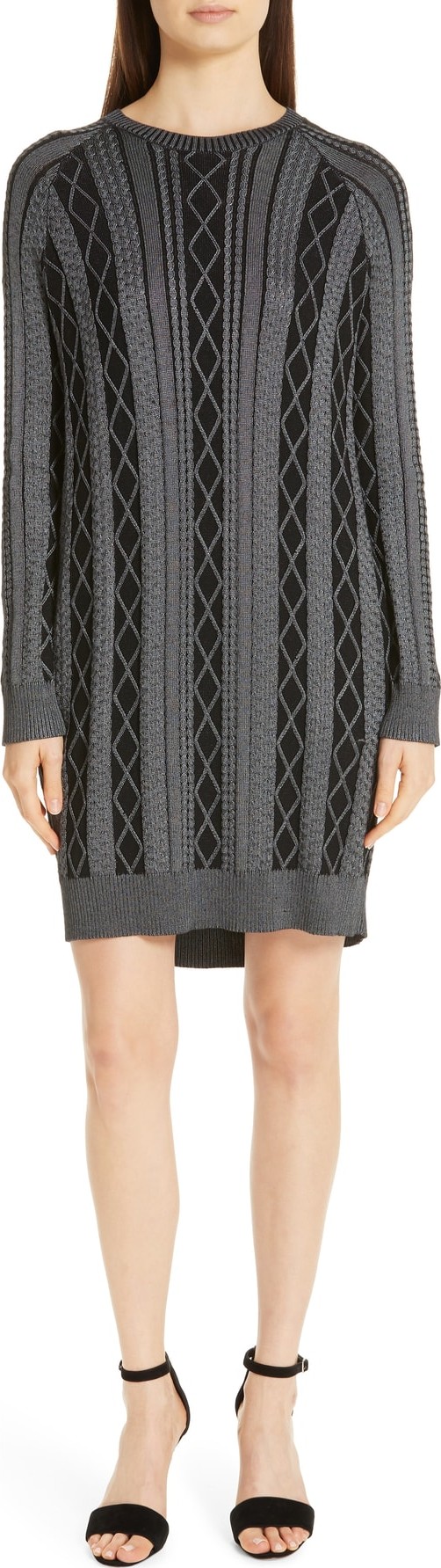 ATM Anthony Thomas Melillo Cable Knit Sweater Dress