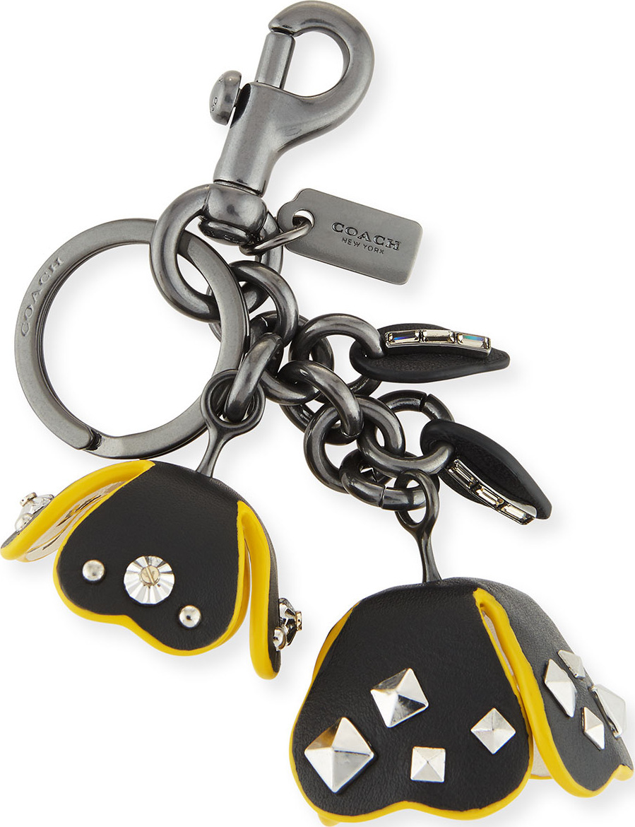 COACH 1941 Tea Rose Leather Bag Charm