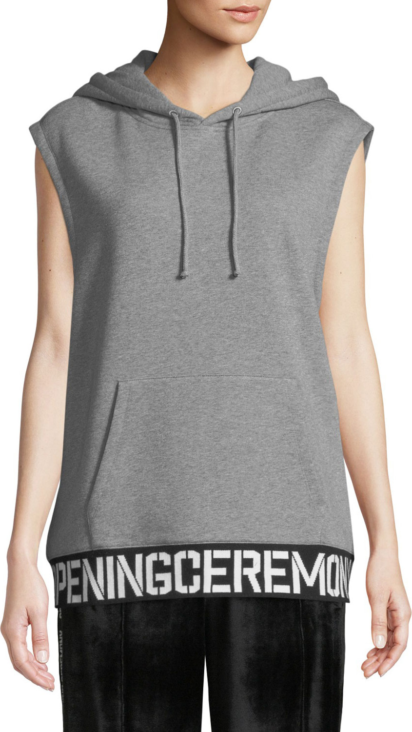 Opening Ceremony Elastic-Logo Sleeveless Hoodie Vest