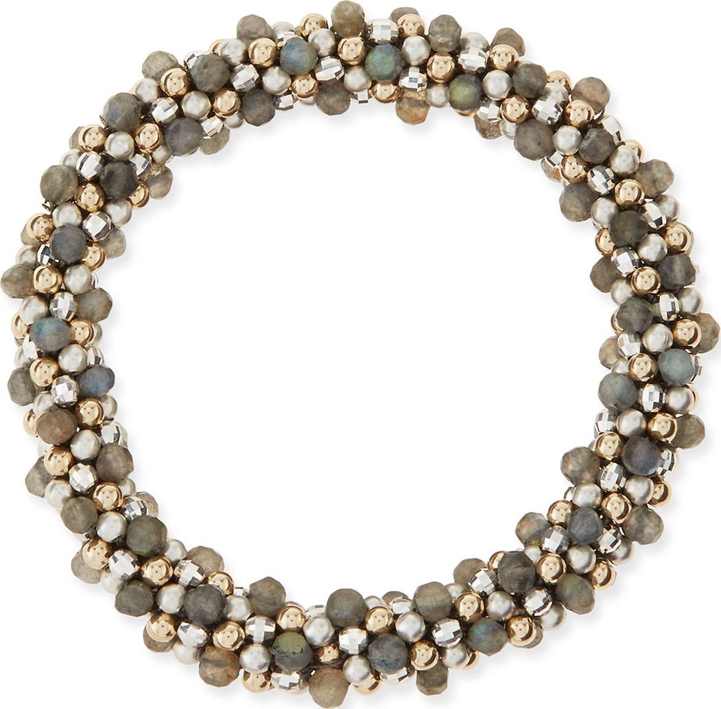 Meredith Frederick Odette 14k, Silver and Labradorite Bead Bracelet