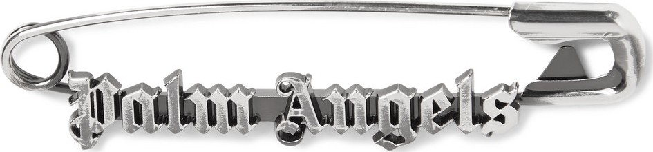 Palm Angels Logo Oxidised Silver-Tone Tie Clip