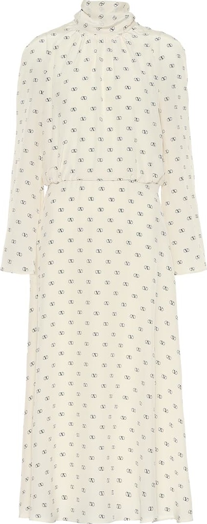 Valentino Mini VLOGO crêpe de chine dress