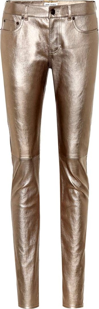 Saint Laurent Leather skinny jeans