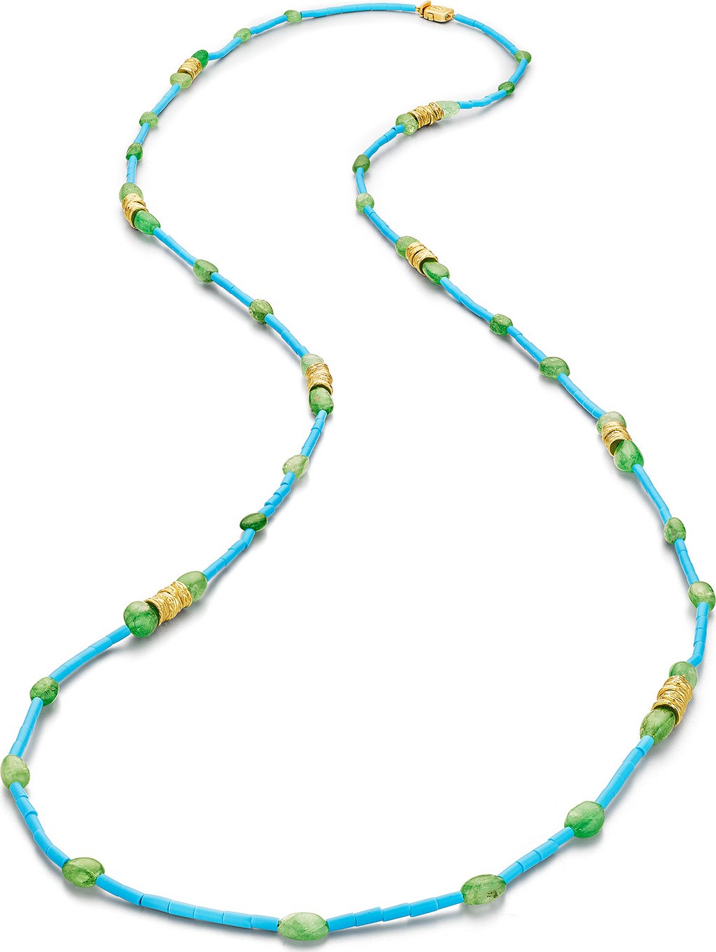 Mimi So Wonderland Turquoise Tube Necklace, 40"L