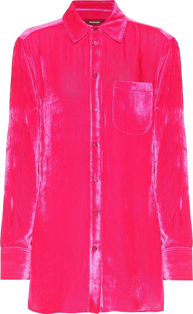 Sies Marjan Sander stretch velvet shirt