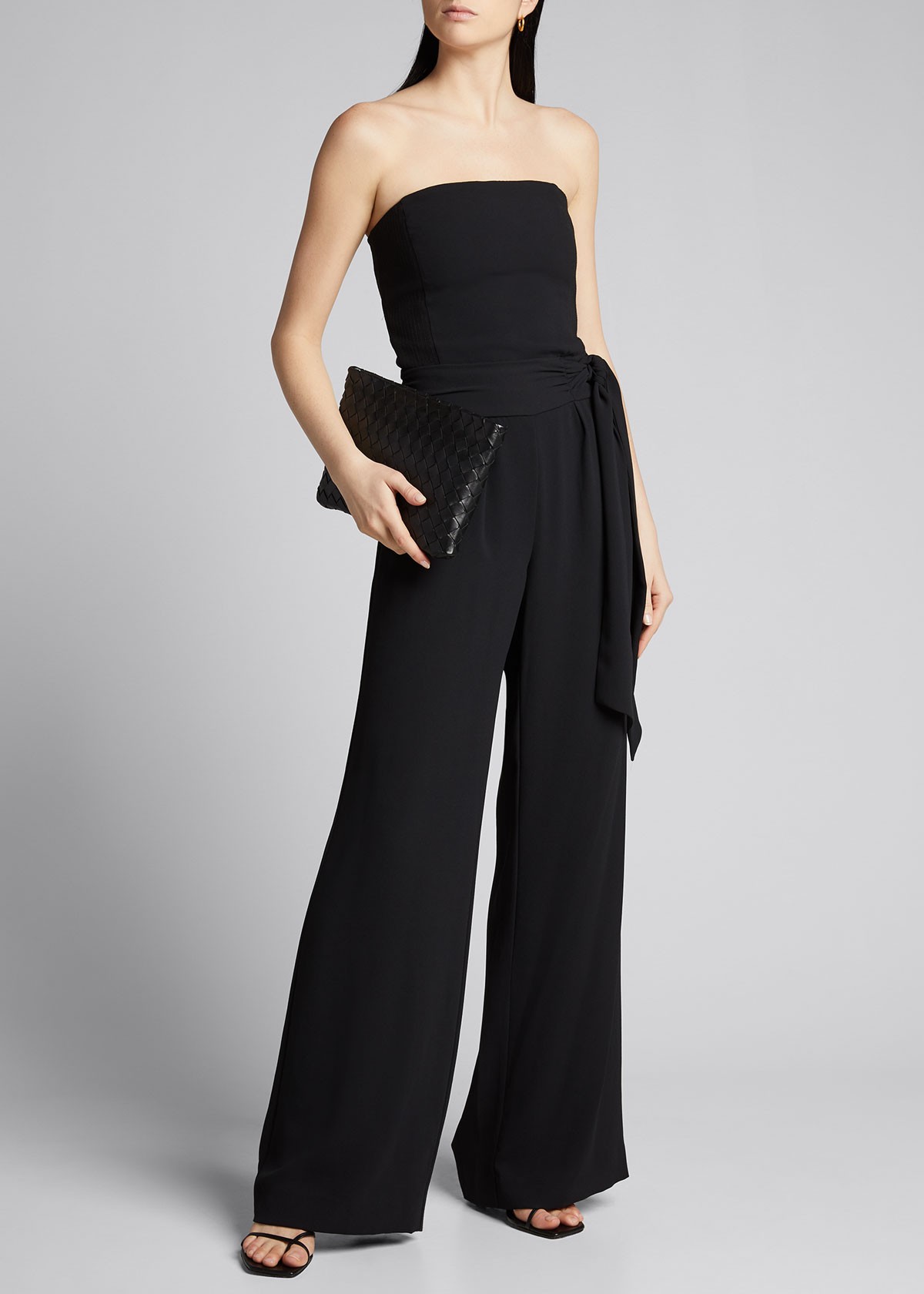 Ramy Brook Pearl Strapless Tie-Waist Jumpsuit
