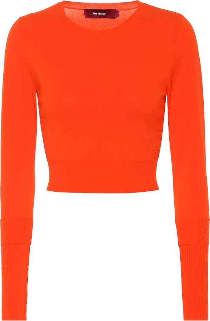 Sies Marjan Gwin crêpe crop top