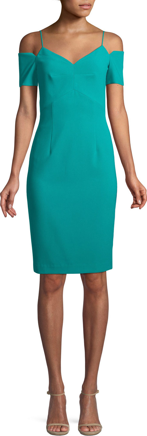 Black Halo Cortese Cold-Shoulder Sheath Dress
