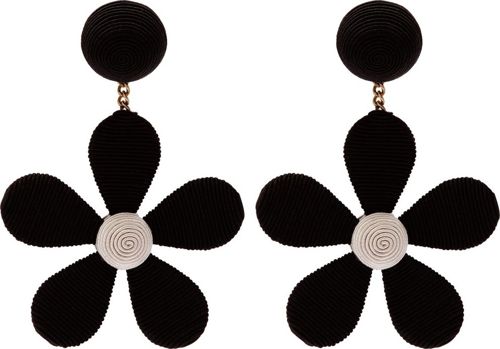 Rebecca de Ravenel Daisy cord clip-on earrings