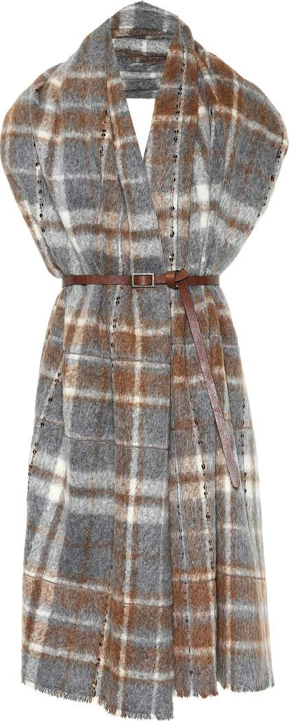 Brunello Cucinelli Plaid alpaca and wool scarf