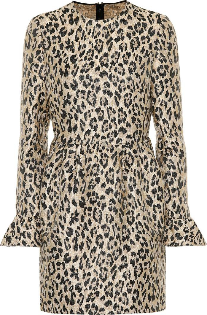 Valentino Leopard brocade dress