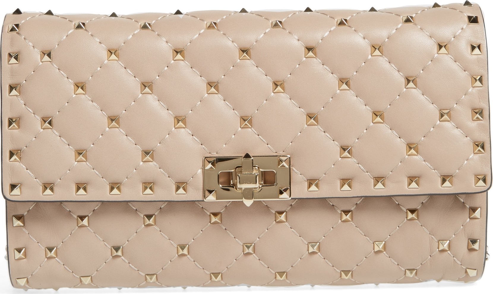 Valentino Rockstud Matelassé Quilted Leather Crossbody Bag
