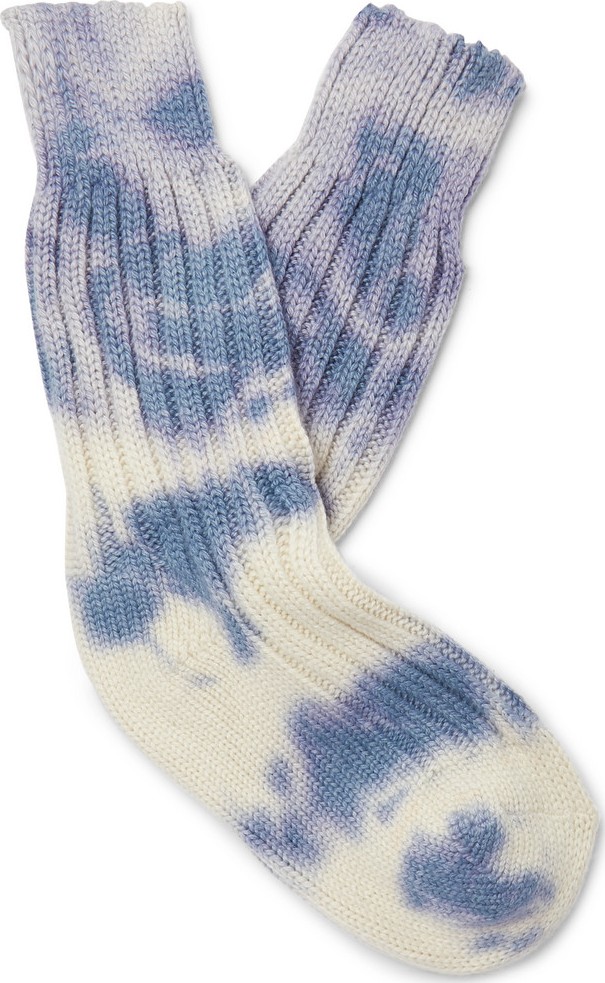 The Elder Statesman Yosemite Tie-Dyed Cashmere Socks