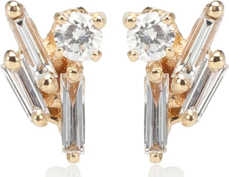 Suzanne Kalan 18kt gold and diamond earrings