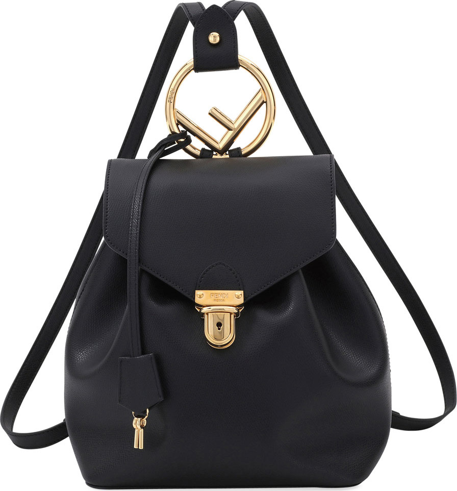 Fendi Cruise Shiny Calf Leather Backpack