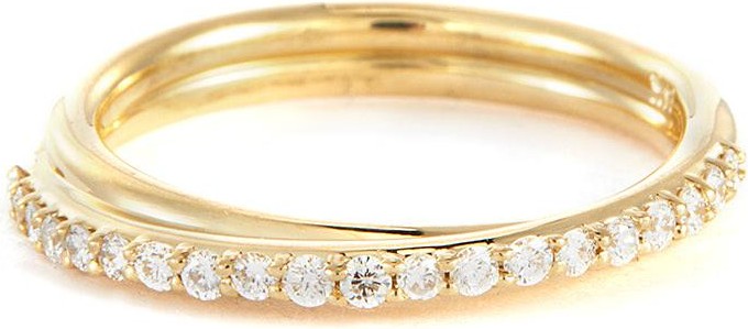 Wwake Demi diamond pave 14k gold ring