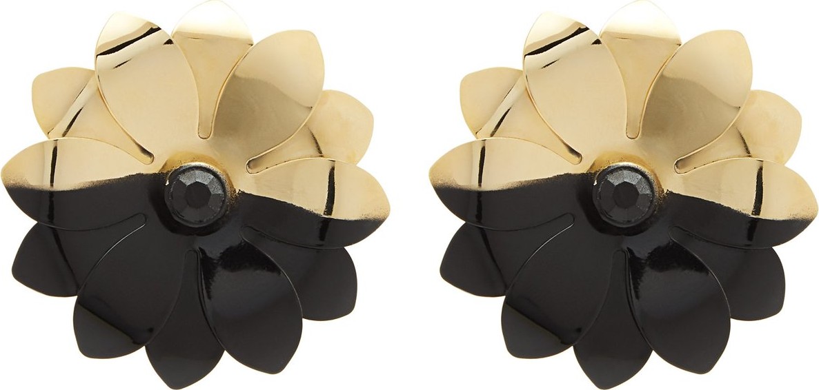 Marine Serre Upcycled flower-shaped metal clip earrings