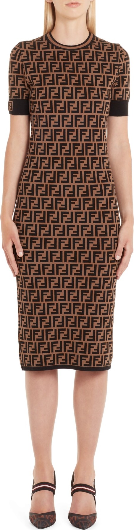 Fendi FF Logo Knit Dress