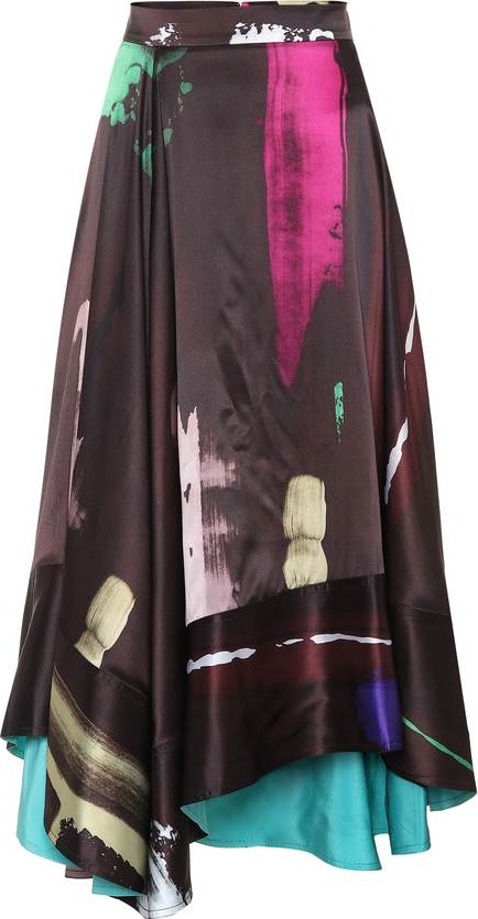 Roksanda Brea printed silk skirt