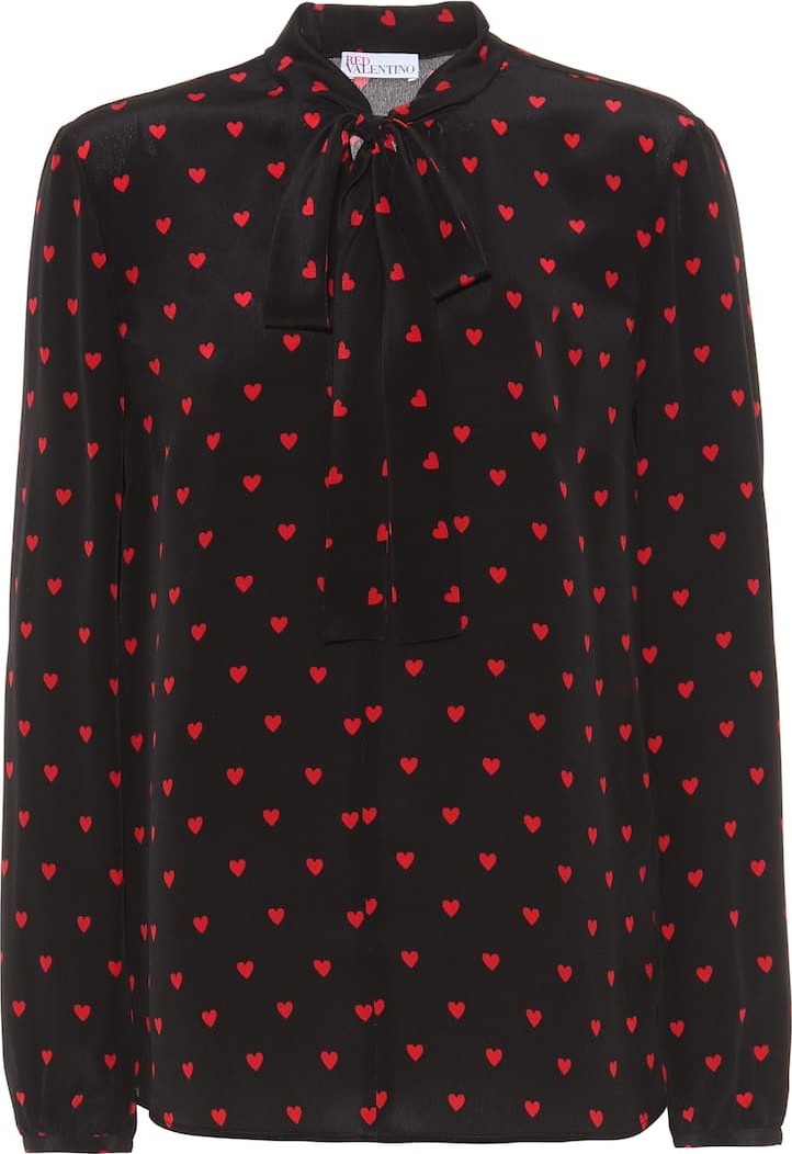 RED Valentino Heart silk blouse