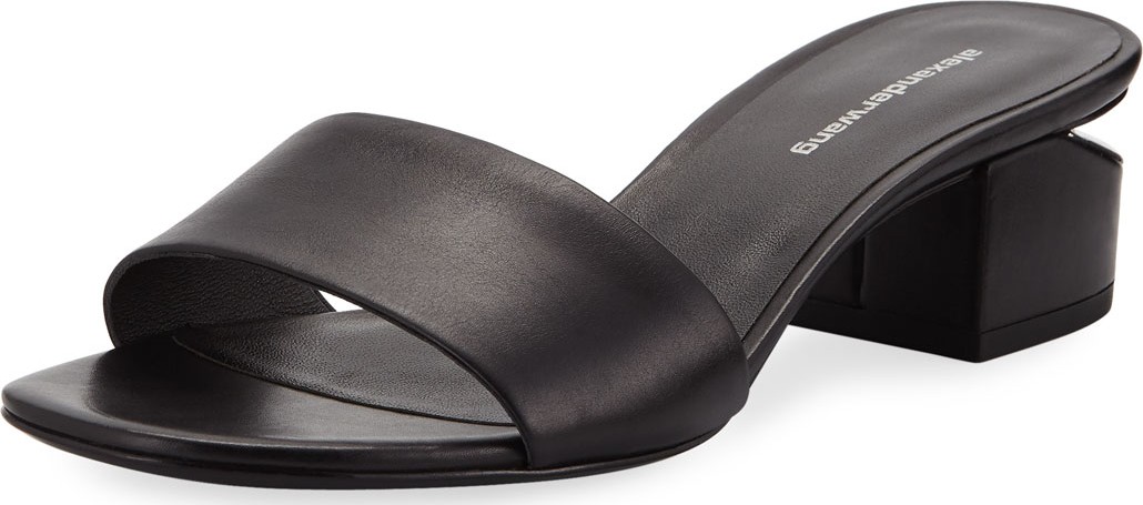 Alexander Wang Lou 40mm Calf Slide Sandals