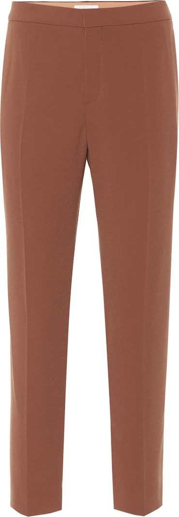 Chloe Mid-rise straight crêpe pants
