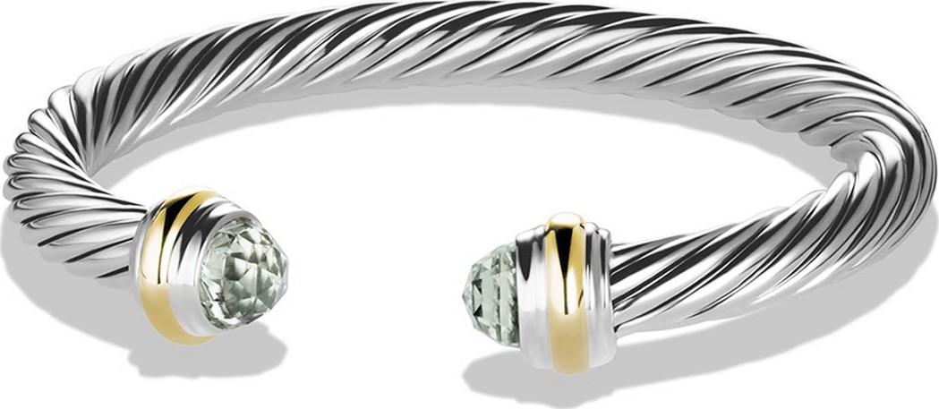 David Yurman 7mm Cable Classics Bracelet with Gold