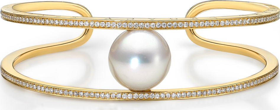 Belpearl Kobe Solitaire Pearl & Diamond Cuff