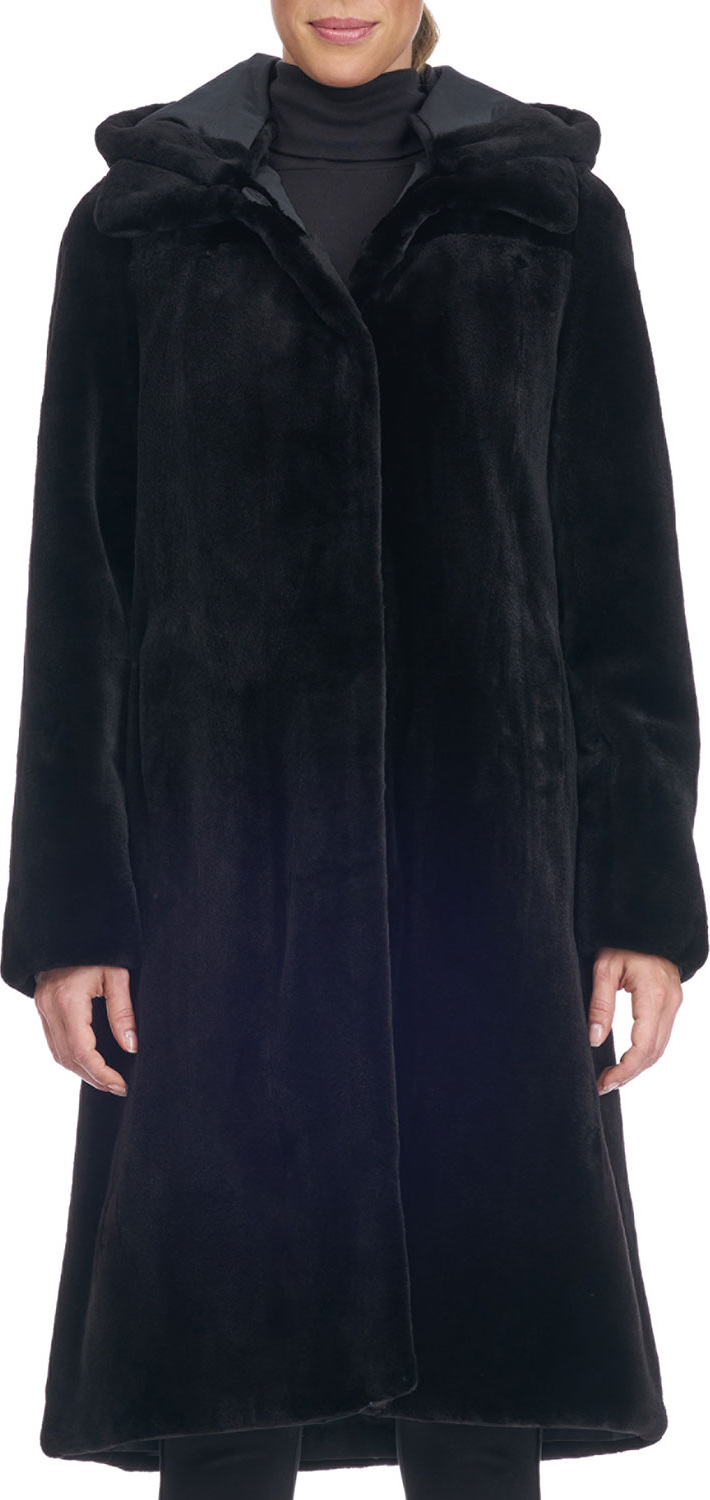 Reich Furs Reversible Hooded Mink Fur Coat