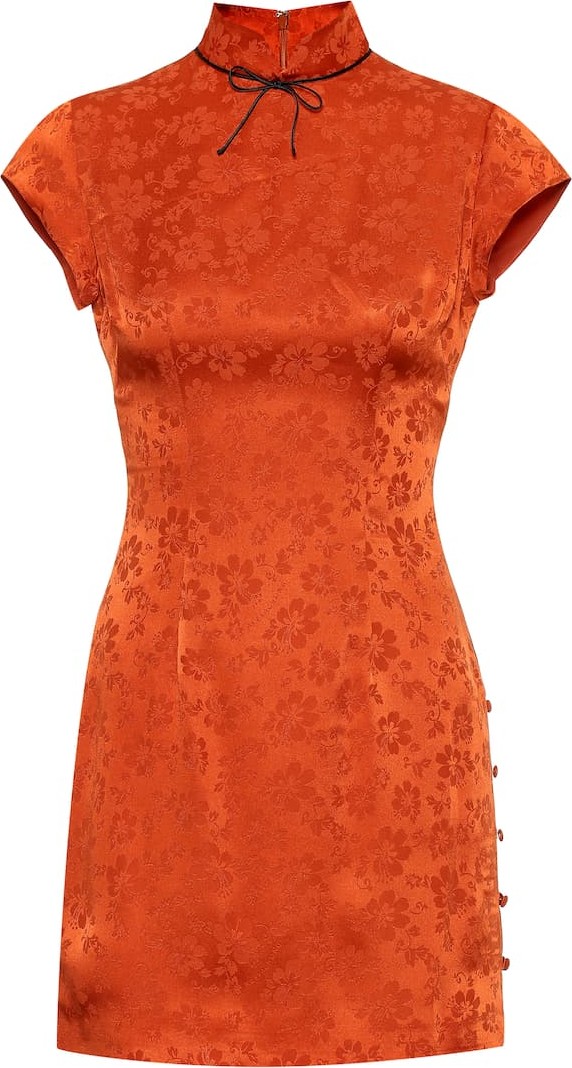 Alexachung Mandarin Maui silk-blend minidress