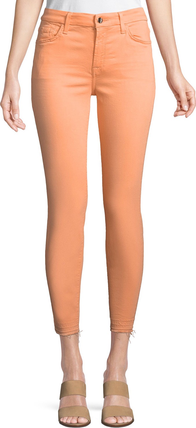 Jen7 Ankle Skinny Jeans w/ Released Hem
