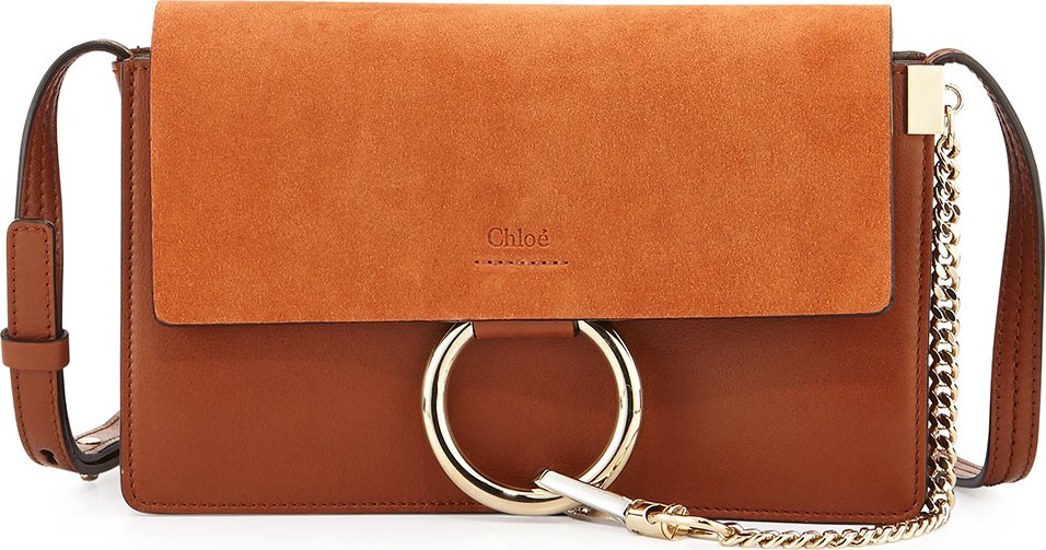 Chloe Faye Small Suede Shoulder Bag