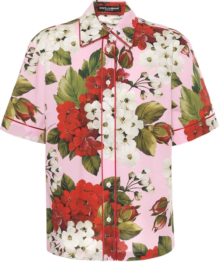 Dolce & Gabbana Floral cotton and silk blouse