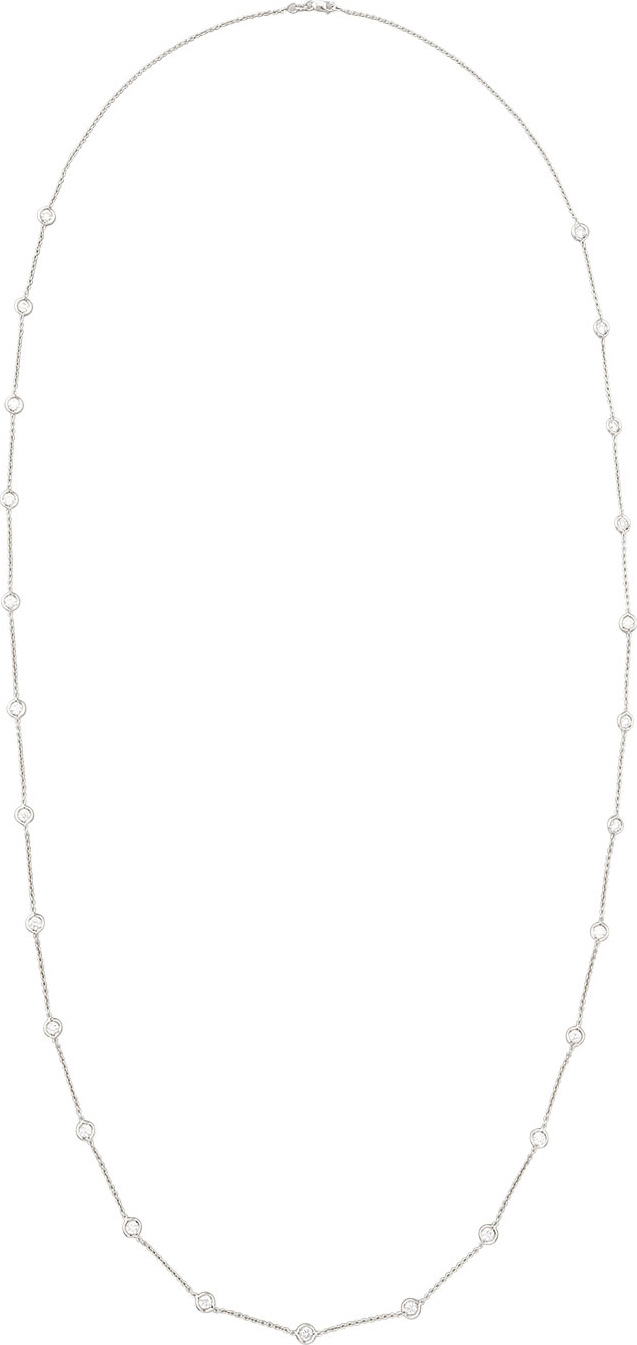 Roberto Coin 42" White Gold Diamond Station Necklace, 4.99ct