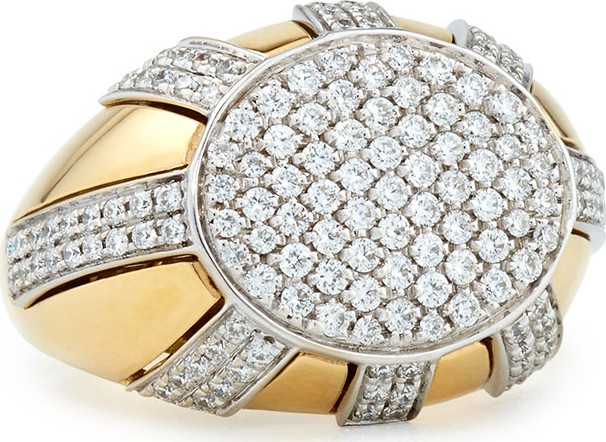 Miseno 18k Gold Diamond Sun Ray Ring