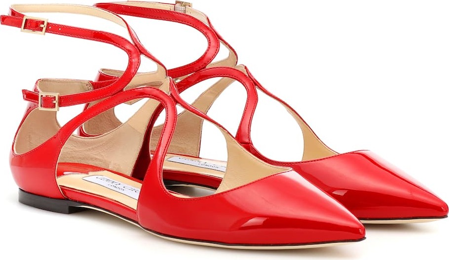 Jimmy Choo Lancer patent leather ballet flats