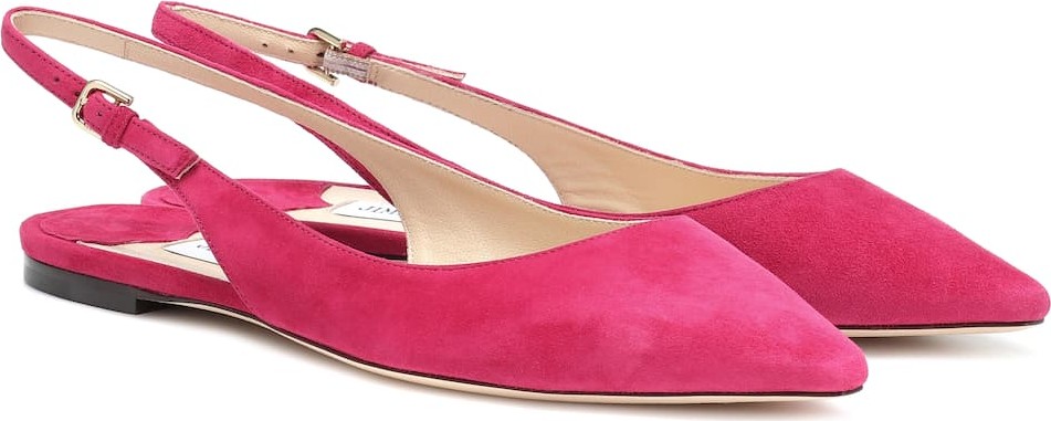 Jimmy Choo Erin suede slingback ballet flats